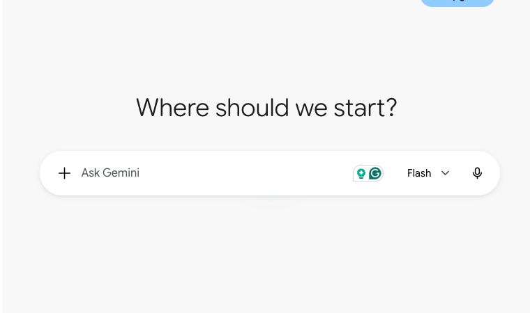 The Gemini home page